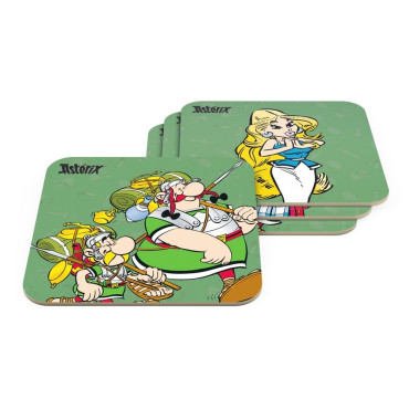 Conjunto de 6 bases para copos Asterix Legionário