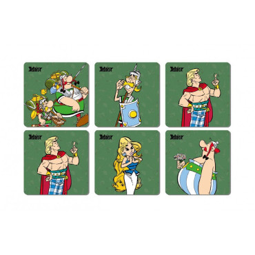 Conjunto de 6 bases para copos Asterix Legionário