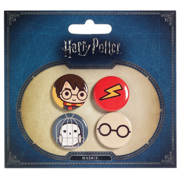 Pacote de crachás Harry Potter Kawaii