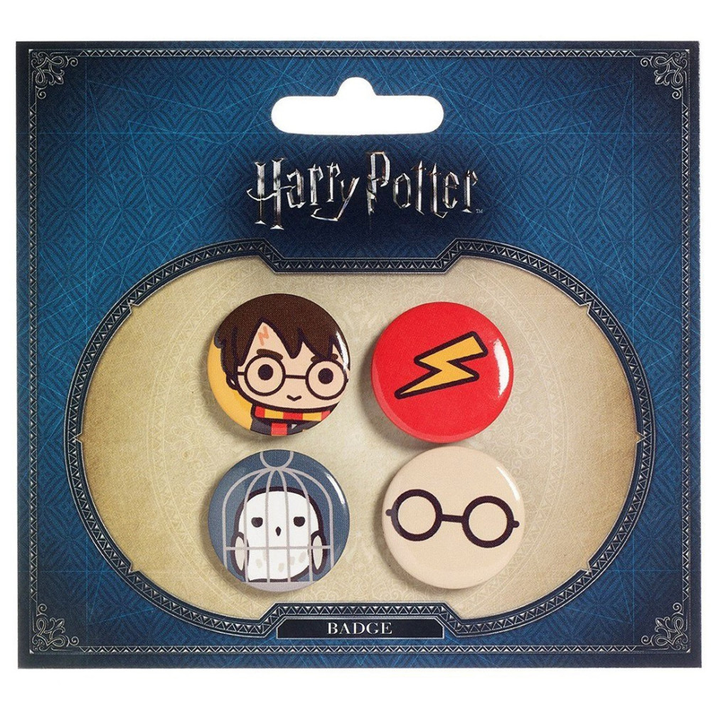 Pacote de crachás Harry Potter Kawaii