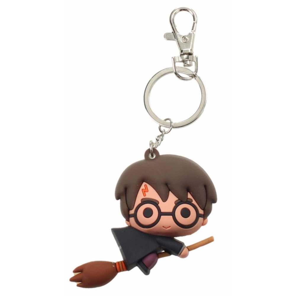 Porta-chaves Kawaii Harry Potter Capa Preta e Vassoura