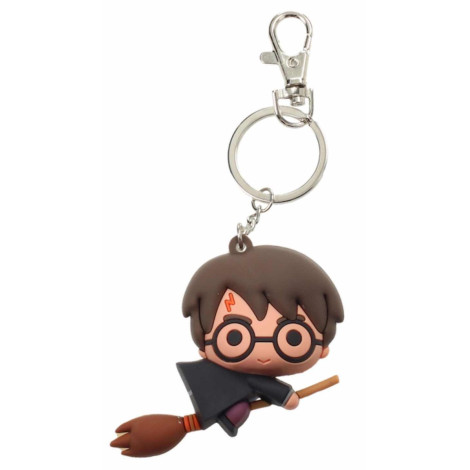 Porta-chaves Kawaii Harry Potter Capa Preta e Vassoura