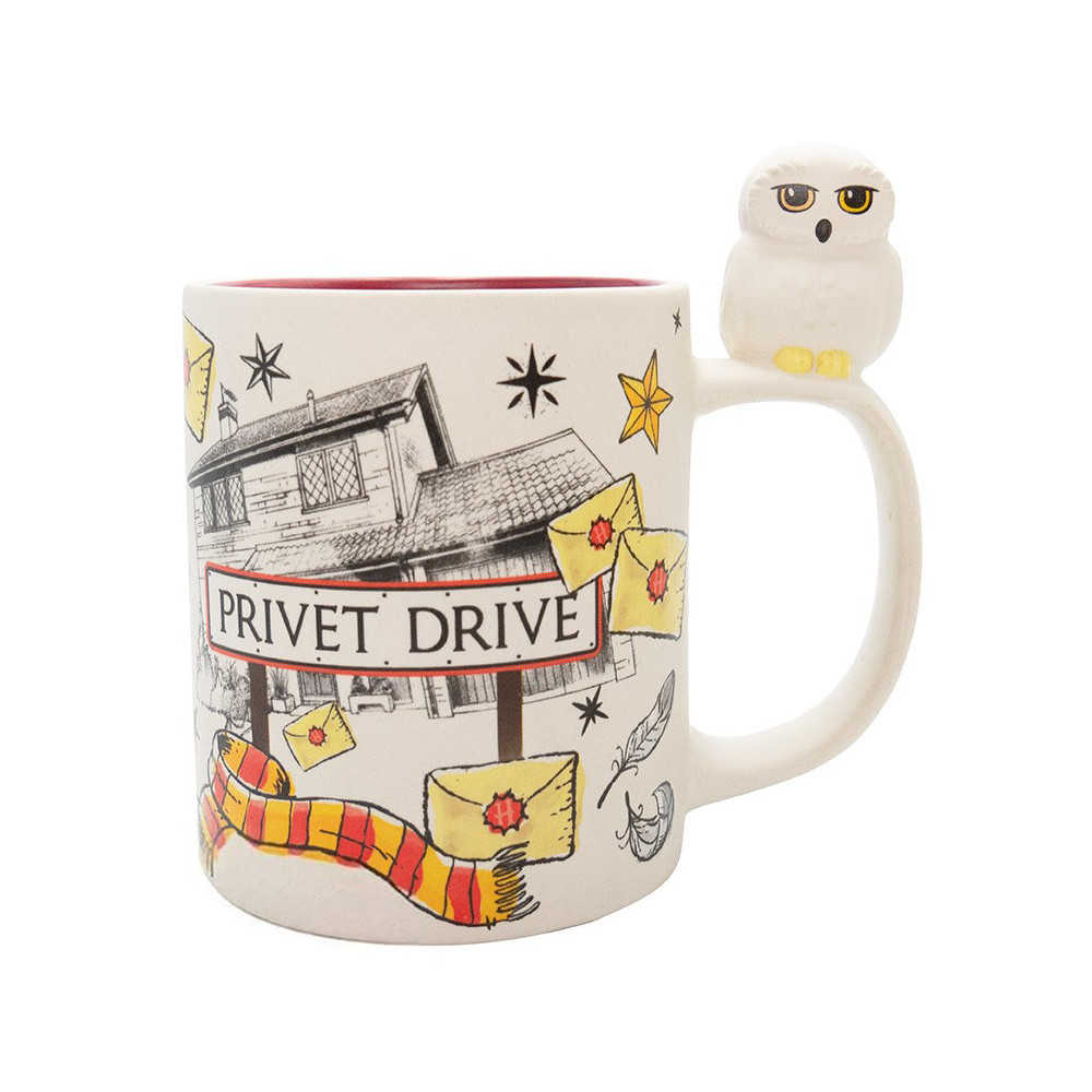 Caneca 3D Hedwig e Privet Drive Harry Potter