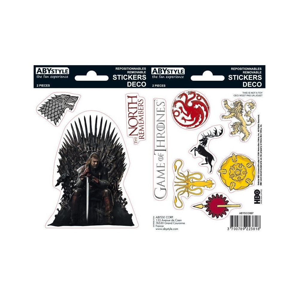 Conjunto de autocolantes Game of Thrones x2