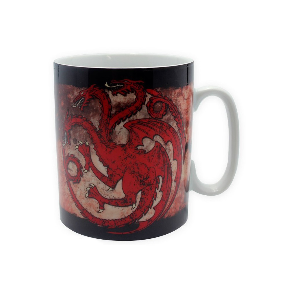 Caneca grande de Fogo e Sangue Targaryen de Game of Thrones