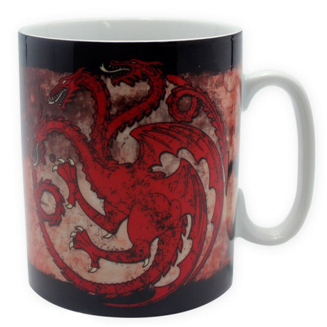 Caneca grande de Fogo e Sangue Targaryen de Game of Thrones