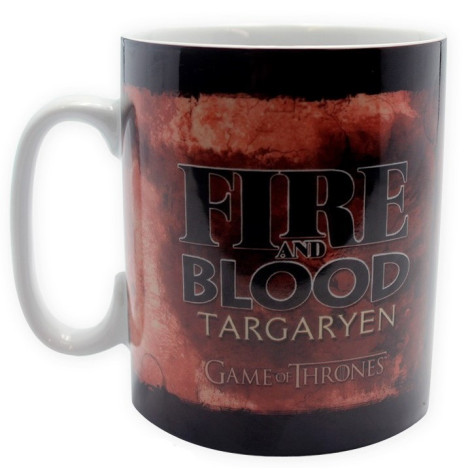 Caneca grande de Fogo e Sangue Targaryen de Game of Thrones