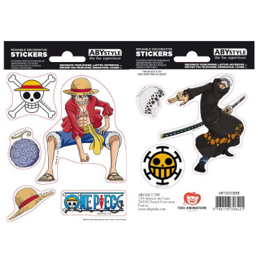 One Piece Autocolantes Luffy & Lei Trafalgar