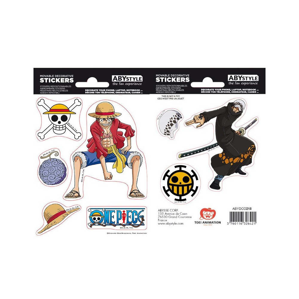 One Piece Autocolantes Luffy & Lei Trafalgar