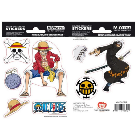 One Piece Autocolantes Luffy & Lei Trafalgar