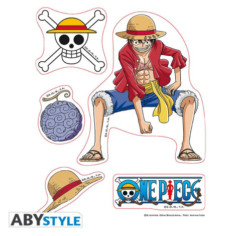 One Piece Autocolantes Luffy & Lei Trafalgar