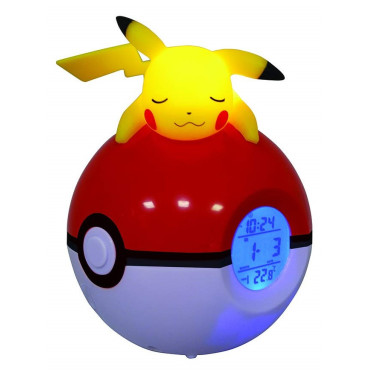 Pikachu Pokemon Lâmpada de Alarme LED de Relógio