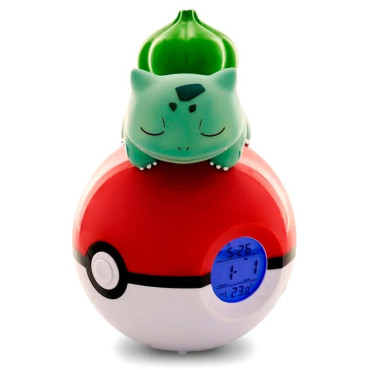 Despertador LED Bulbasaur Lâmpada Pokémon