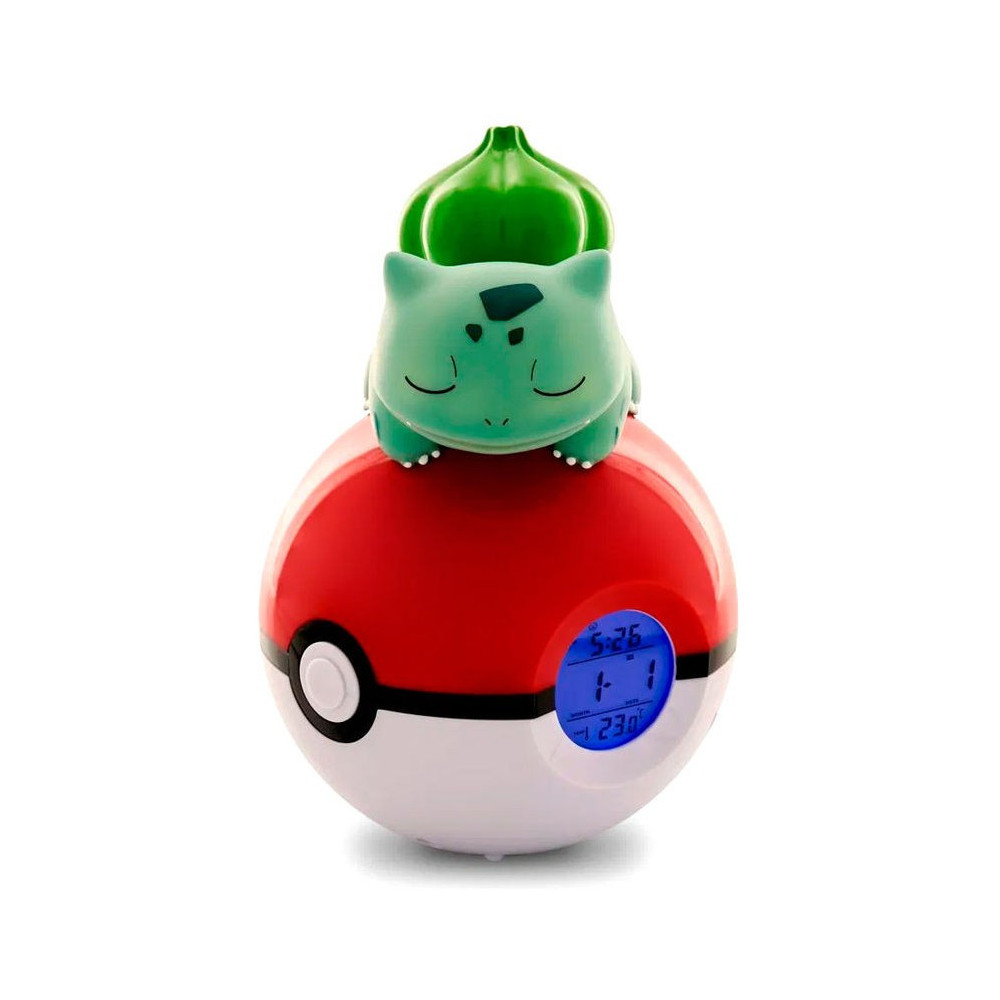 Despertador LED Bulbasaur Lâmpada Pokémon