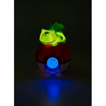 Despertador LED Bulbasaur Lâmpada Pokémon