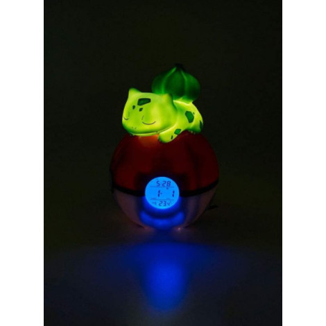 Despertador LED Bulbasaur Lâmpada Pokémon