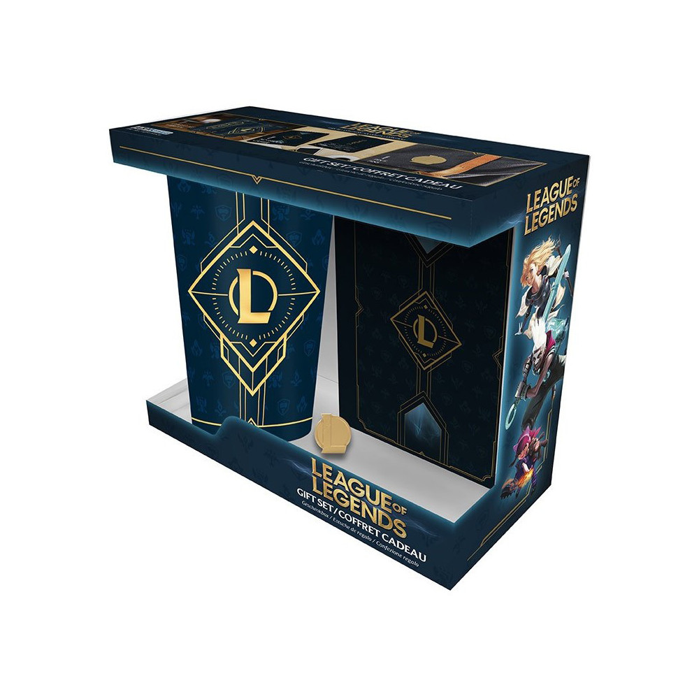 League of Legends Conjunto de oferta Copo + alfinete + bloco de notas