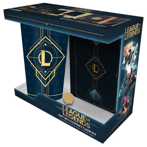 League of Legends Conjunto de oferta Copo + alfinete + bloco de notas