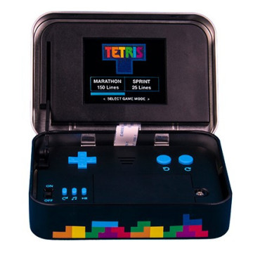 Retrogaming Mini Consola Tetris numa lata