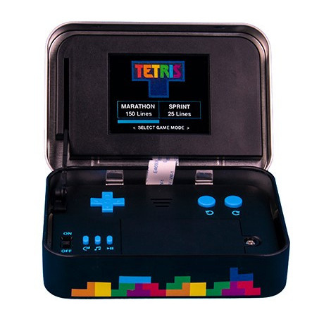 Retrogaming Mini Consola Tetris numa lata