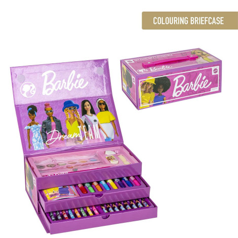 SET PAPELERÍA COLOREABLE MALETÍN BARBIE