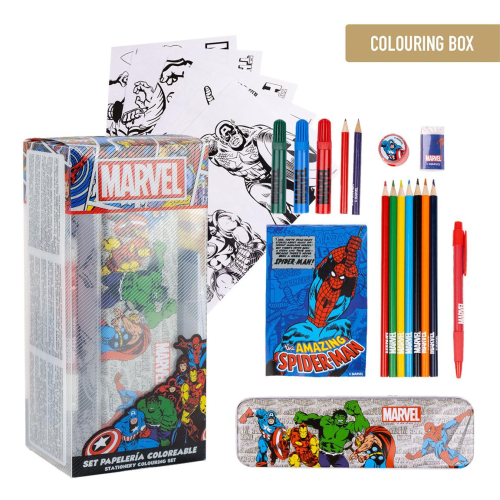 Marvel Conjunto de artigos de papelaria para colorir para crianças