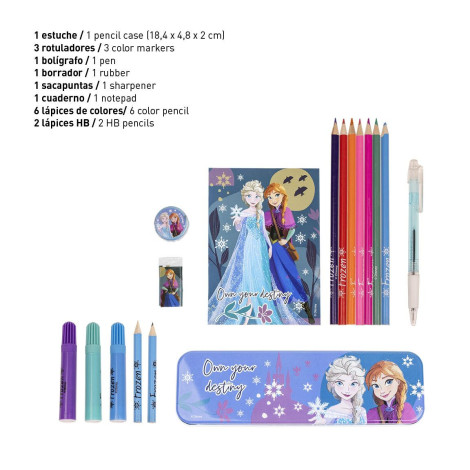 Conjunto de artigos de papelaria para colorir para crianças da Disney Frozen