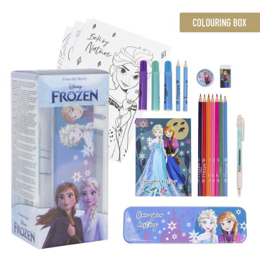 Conjunto de artigos de papelaria para colorir para crianças da Disney Frozen