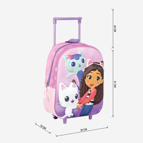 MOCHILA INFANTIL TROLLEY 3D GABBY´S DOLLHOUSE