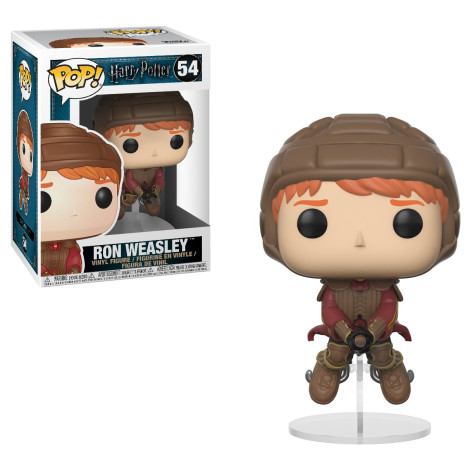 Funko Ron Pop com a vassoura de Quidditch do Harry Potter