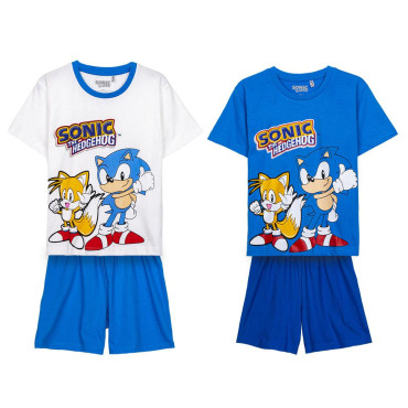 Pijama curto Sonic para crianças