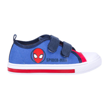 Sapatos de criança com fecho de velcro e luzes Spiderman