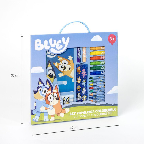 SET PAPELERÍA COLOREABLE DISPLAY BLUEY