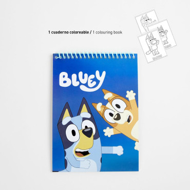 SET PAPELERÍA COLOREABLE DISPLAY BLUEY