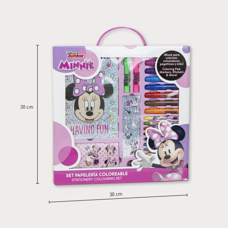 SET PAPELERÍA COLOREABLE DISPLAY MINNIE