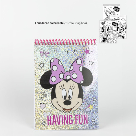 SET PAPELERÍA COLOREABLE DISPLAY MINNIE