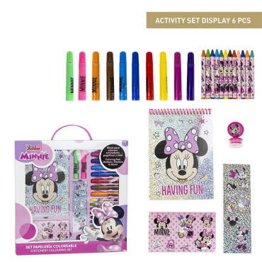 SET PAPELERÍA COLOREABLE DISPLAY MINNIE