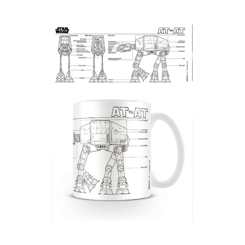 Caneca de pequeno-almoço Star Wars Plano At-At