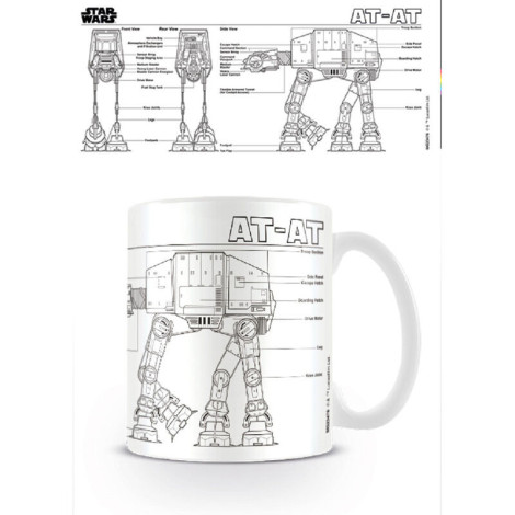 Caneca de pequeno-almoço Star Wars Plano At-At