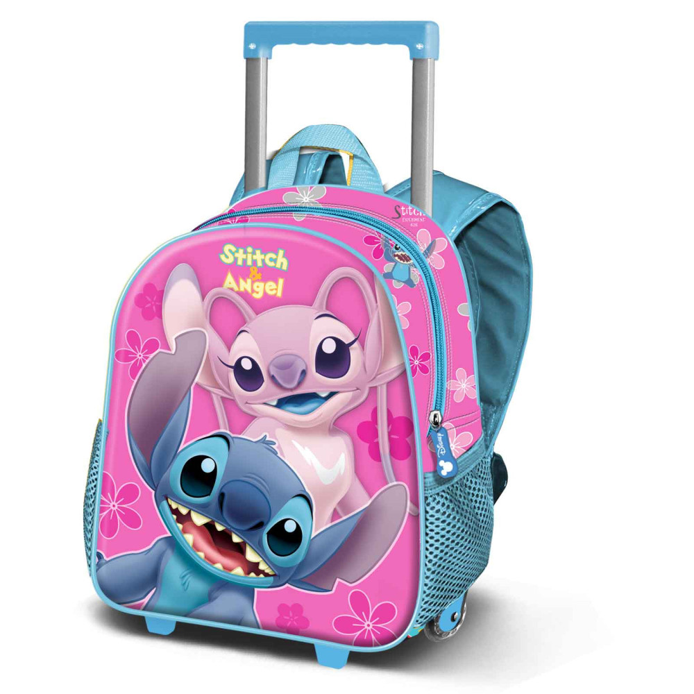 Mochila trolley para crianças Lilo e Stitch Rosa