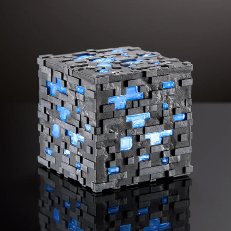 Réplica de Minecraft Minecraft Minério de Diamante Luminoso