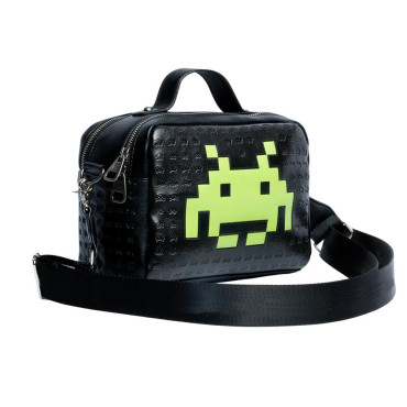 Saco de ombro Space Invaders Preto