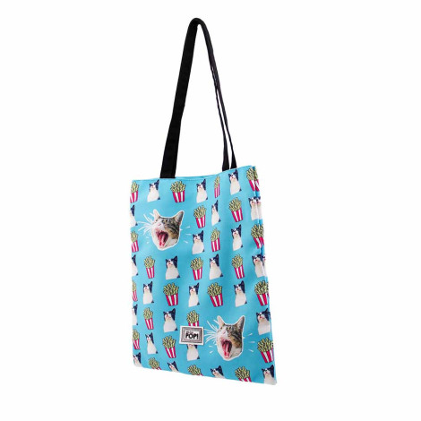 Saco reutilizável Oh My Pop! Cats Turquoise