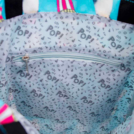 Saco reutilizável Oh My Pop! Cats Turquoise