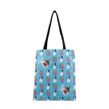 Saco reutilizável Oh My Pop! Cats Turquoise