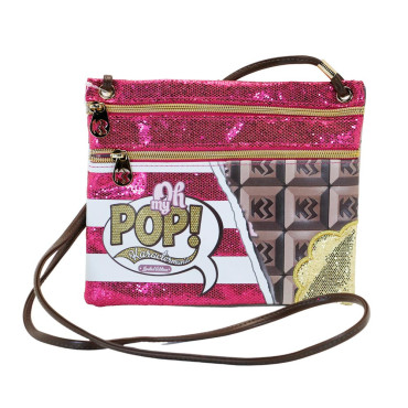 Bolsa de ombro Oh My Pop! Rosa chocolate