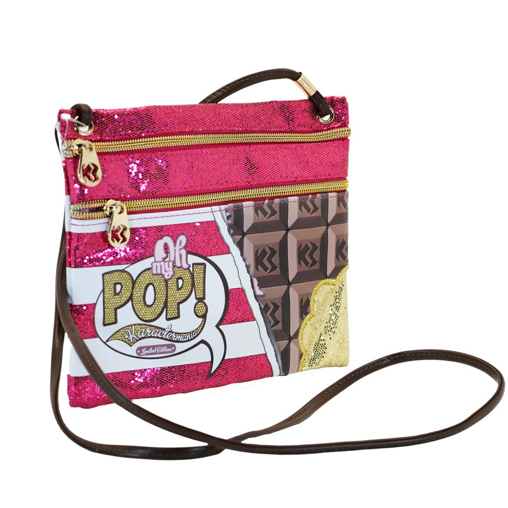 Bolsa de ombro Oh My Pop! Rosa chocolate