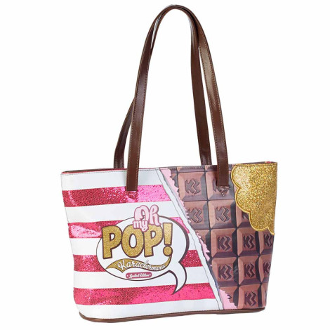 Bolsa de ombro Oh My Pop! Rosa chocolate