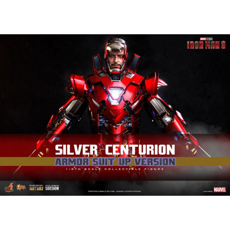 Figura Iron Man 3 Centurião de prata 32 cm