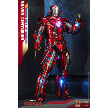 Figura Iron Man 3 Centurião de prata 32 cm